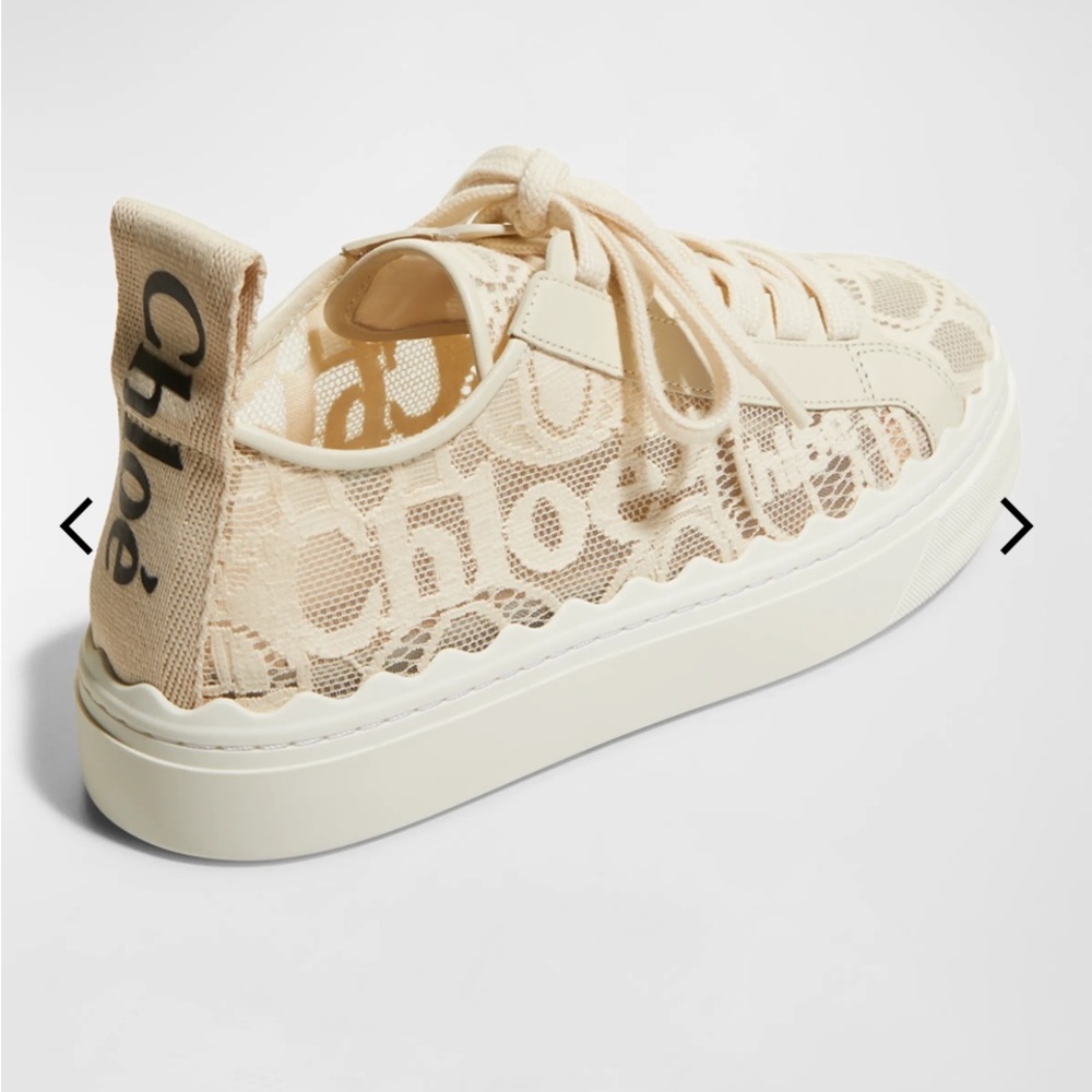 Chloe Lauren logo lace sneaker size 39